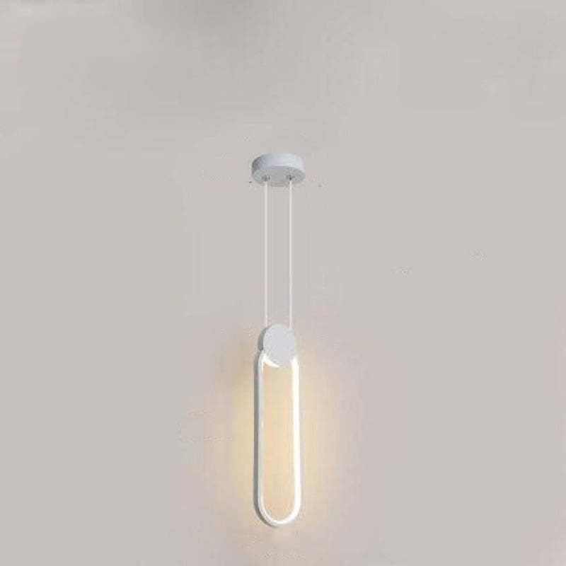 Doria Modern LED Pendant Light Black/White Metal Living Room - Lamp Copper