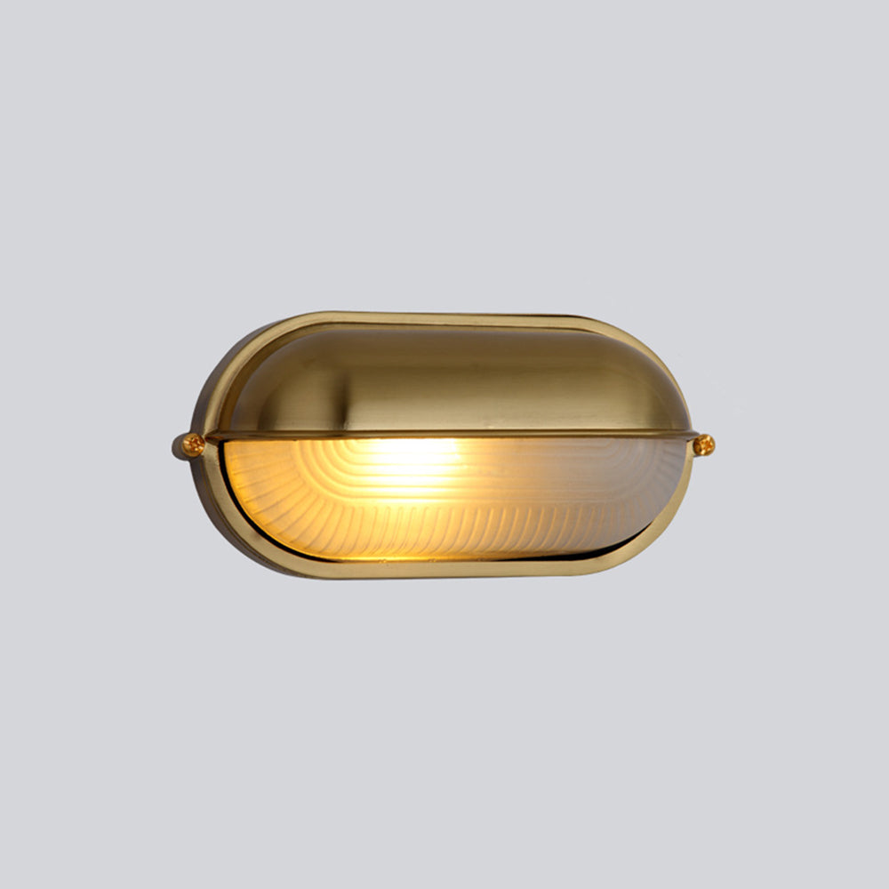 Vorn Modern Round/Ellipse Outdoor Waterproof Wall Lamp. 2 Colors - Lamp Copper