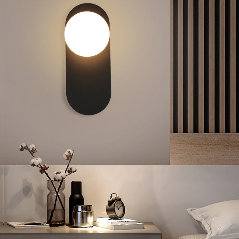 Valentina Modern LED Wall Lamp Black/Gold Glass Bedroom/Living Room - Lamp Copper