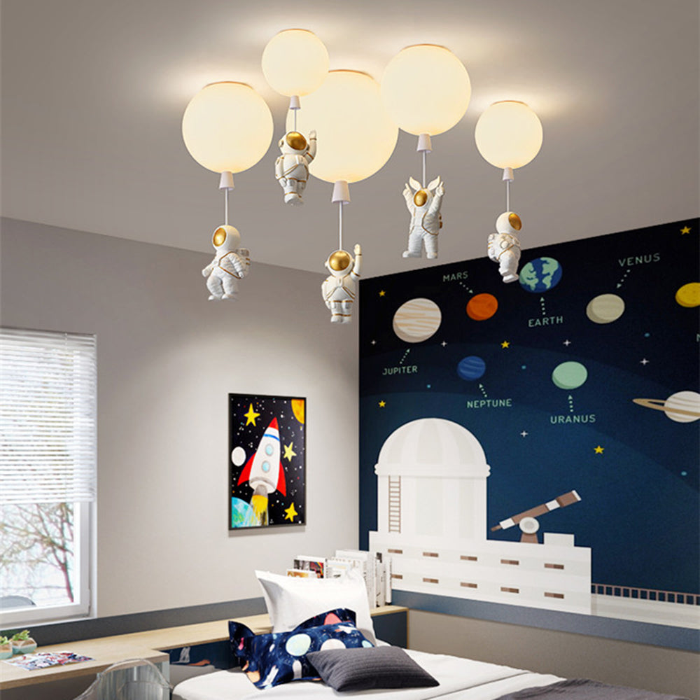 Aria Astronaut Balloon Flush Mount Ceiling Light, L 20/25/30/35cm - Lamp Copper