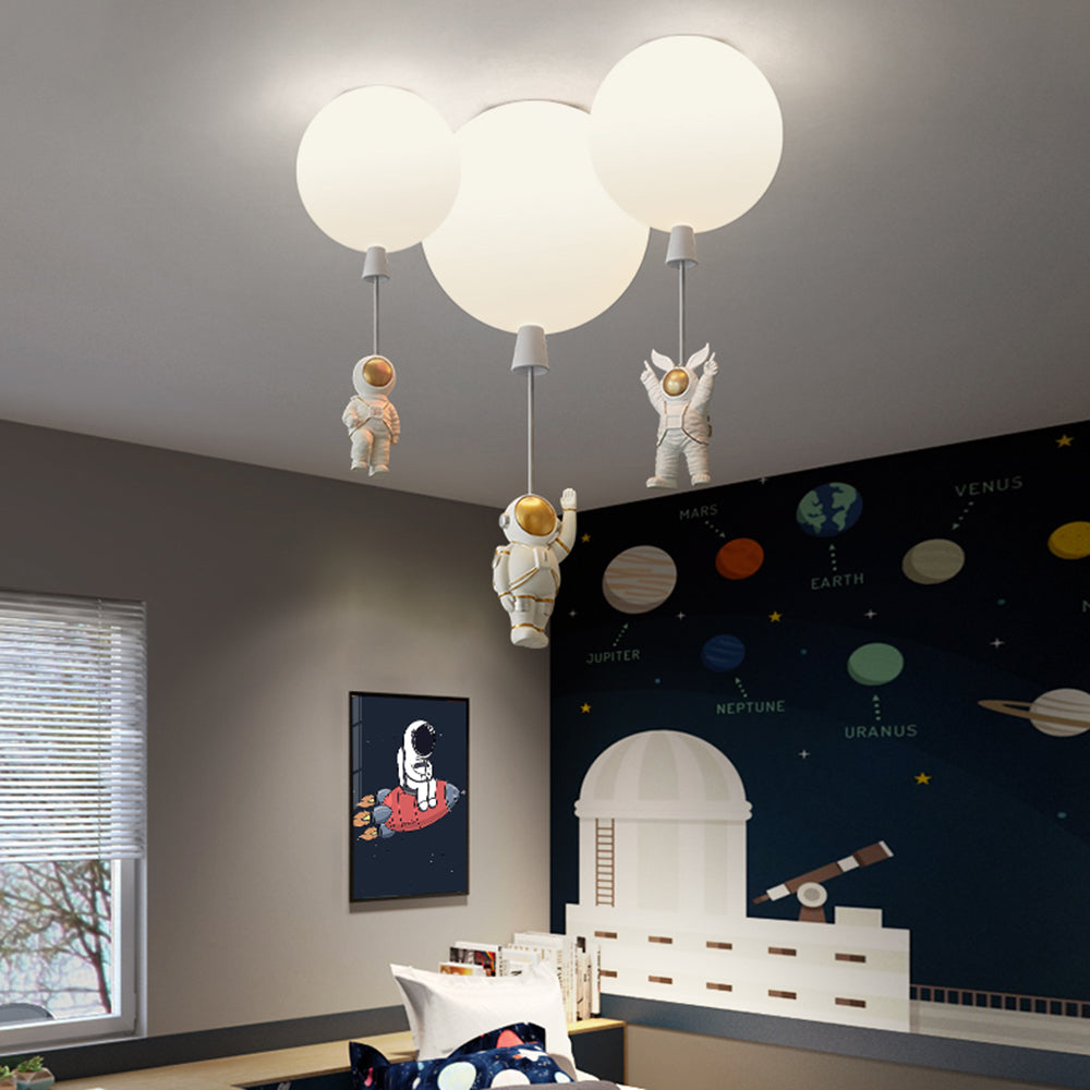 Aria Astronaut Balloon Flush Mount Ceiling Light, L 20/25/30/35cm - Lamp Copper