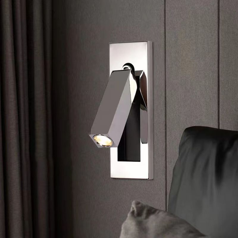 Arisha Modern Rotatable Bedside Sconce, Cylindrical/Square - Lamp Copper