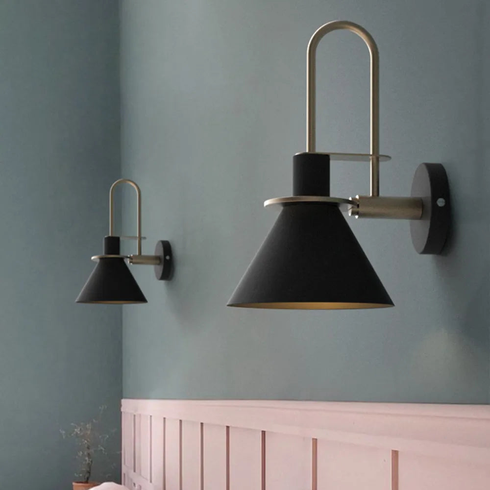Valentina Vintage Horn Shape Metal Wall Lamp, Living room/Bedroom/Bathroom - Lamp Copper