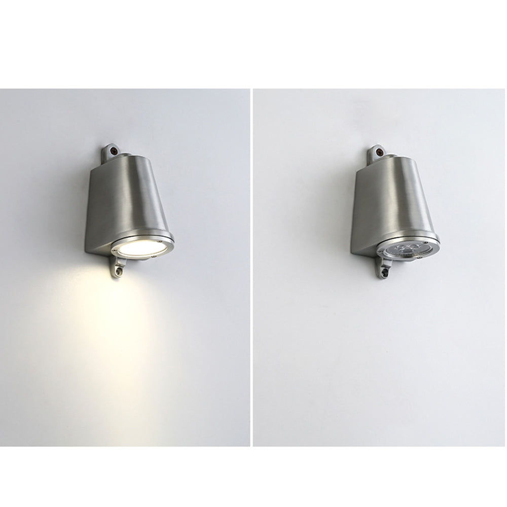 Ray Industrial Metal Bell Shaped Indoor Wall Lamp, Black/Grey/Coppery/Aluminum - Lamp Copper