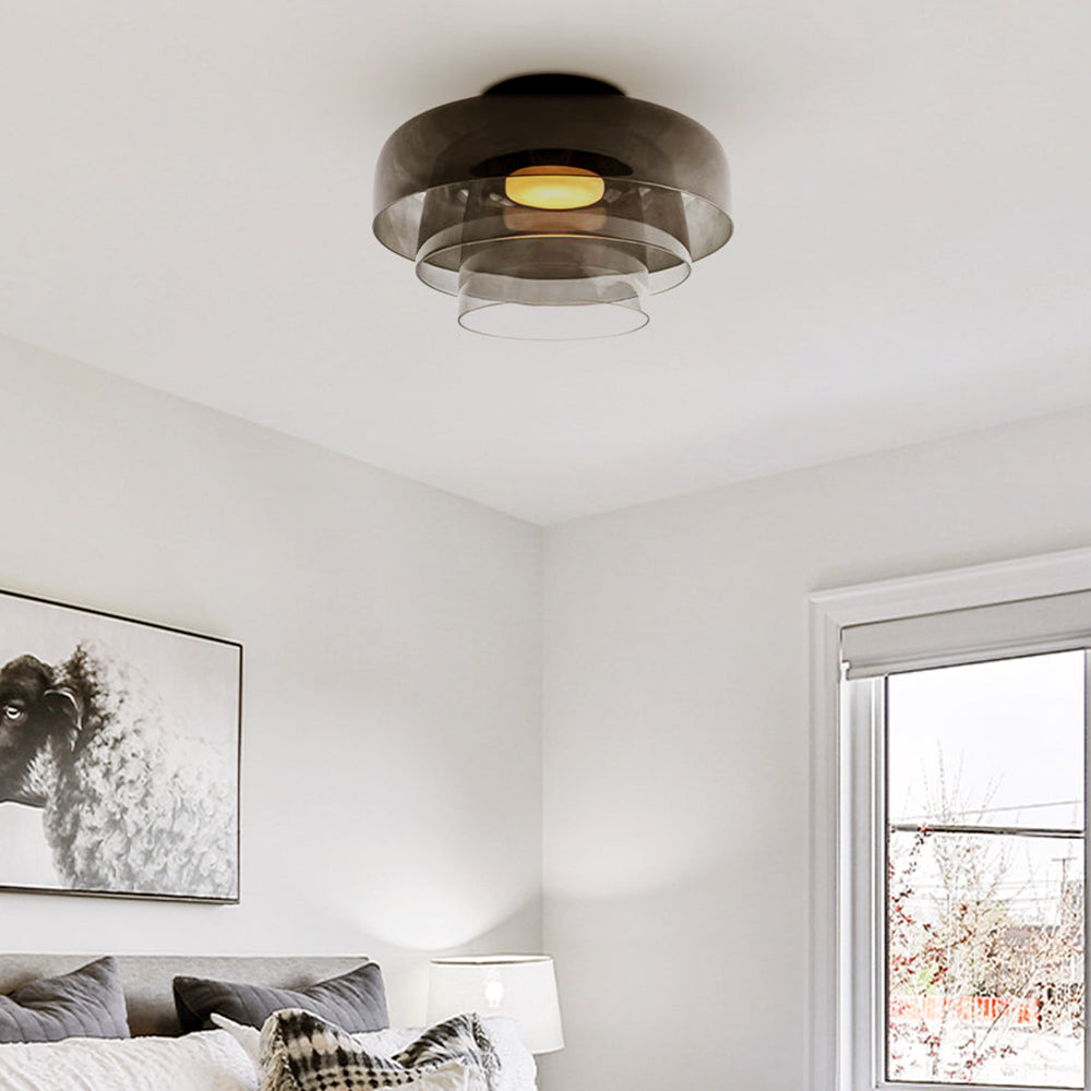 Aria Modern Simple Creative Glass Flush Mount Ceiling Light - Lamp Copper