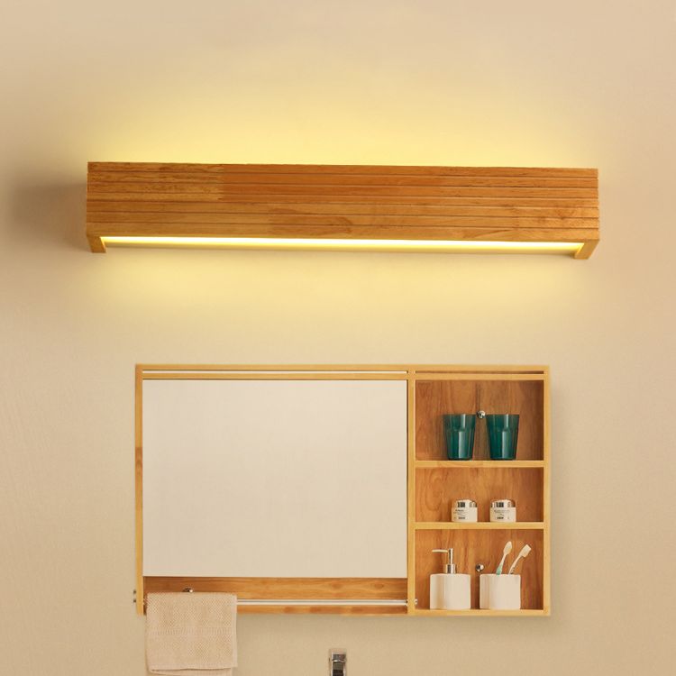 Muto Modern Wooden LED Indoor Wall Light, Bedroom - Lamp Copper