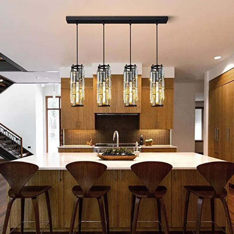 Kristy Cluster Pendant Light, Black & Gold - Lamp Copper