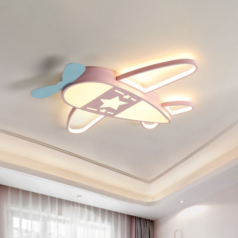 Valentina Modern Airplane Shaped Flush Mount Ceiling Light - Lamp Copper