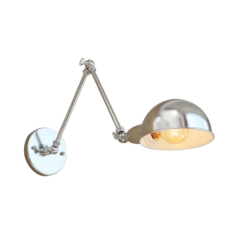 Epoch Wall Lamp Dome Minimalist, Adjustable Metal, Silver, Bedroom - Lamp Copper