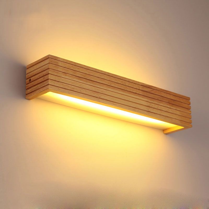 Muto Modern Wooden LED Indoor Wall Light, Bedroom - Lamp Copper