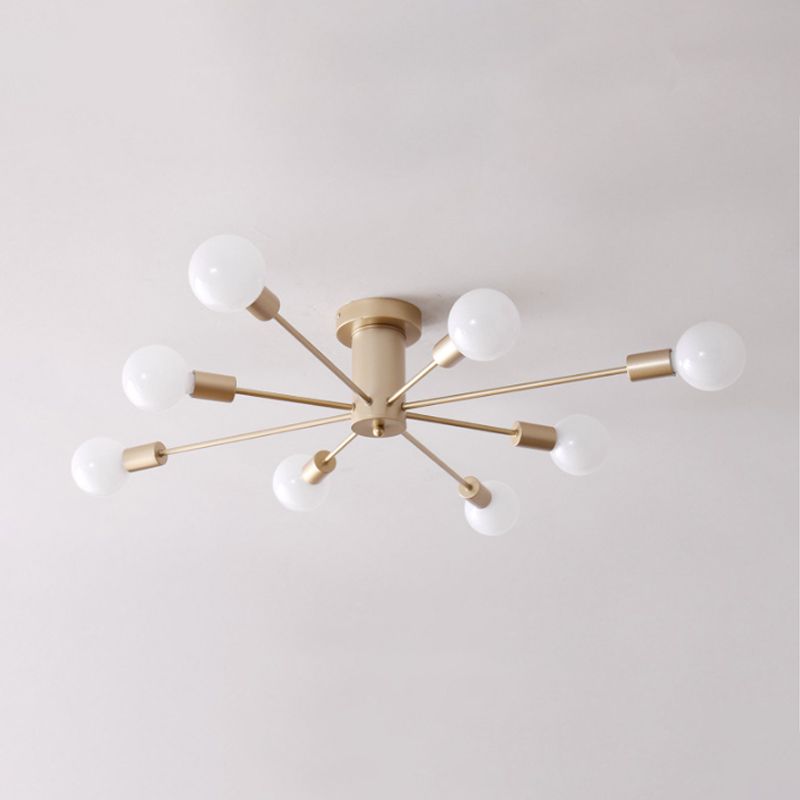 Valentina Modern Globe Bubble Flush Mount Ceiling Light - Lamp Copper