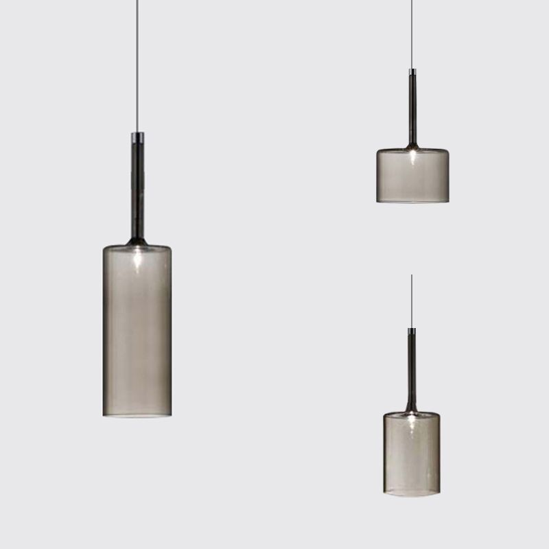 Valentina Minimalist Modern Glass LED Pendant Light, 3 Style - Lamp Copper