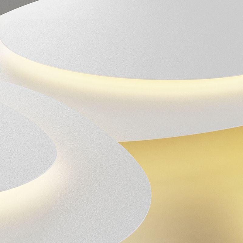 Arisha Modern Unique Shape LED White Flush Mount Ceiling Light Bedroom - Lamp Copper