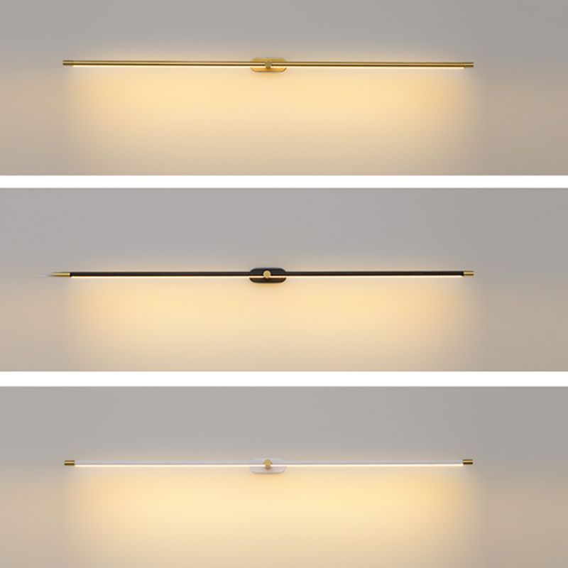 Ivox Minimalist Linear Wall Lamp Gold&Black - Lamp Copper