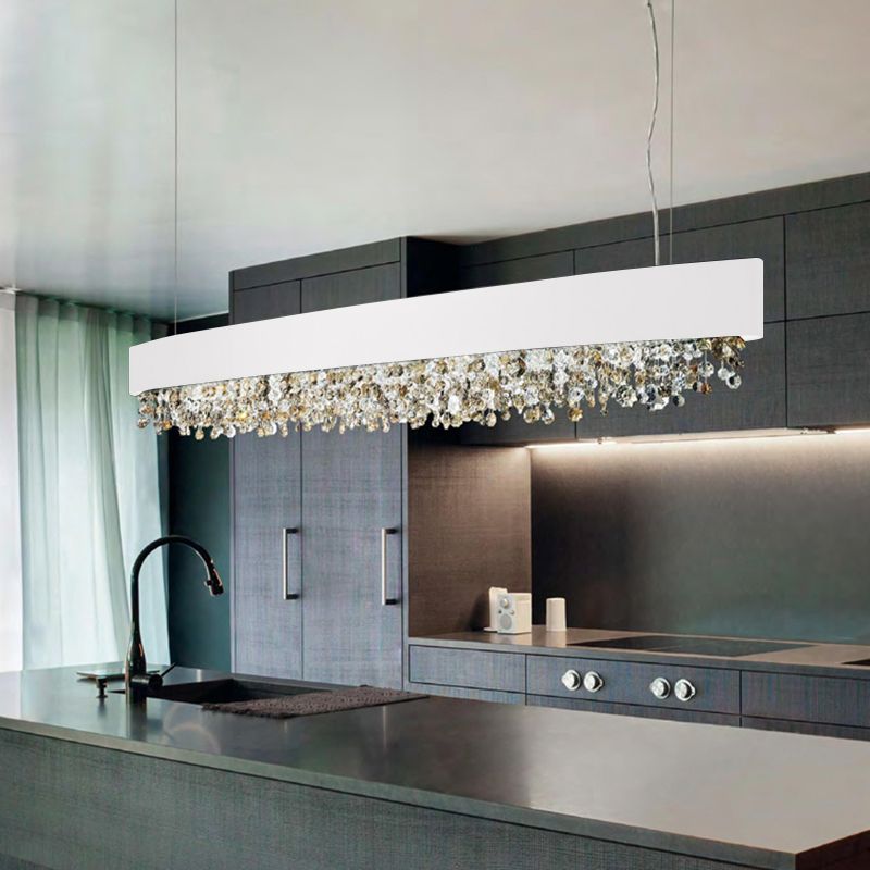 Kristy Modern Crystal Pendant Light Black/White/Brown/Gold - Lamp Copper