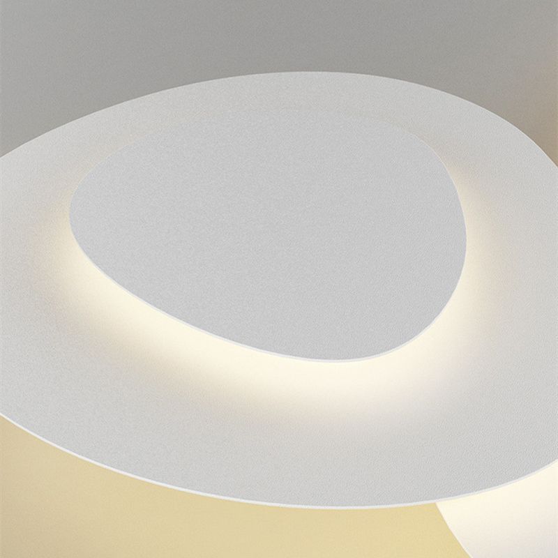 Arisha Modern Unique Shape LED White Flush Mount Ceiling Light Bedroom - Lamp Copper