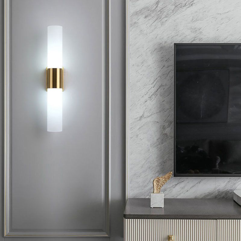 Arisha Modern Double Headed Metal Glass Vanity Wall Lamp, Black/Gold - Lamp Copper