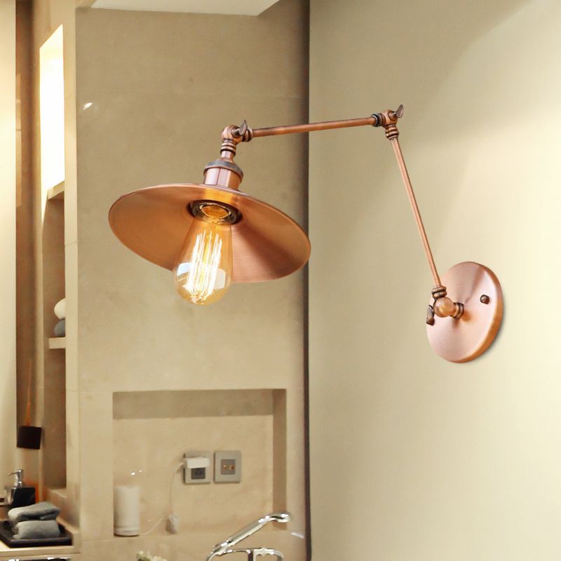 Silva Vintage Adjustable Wall Lamp, Bedroom - Lamp Copper