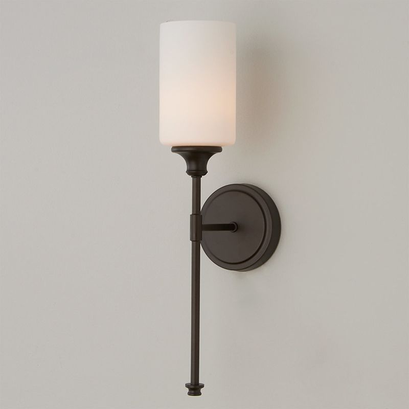 Tiffany Nordic Vanity Metal Glass Minimalism Wall Lamp, Black/Silver - Lamp Copper