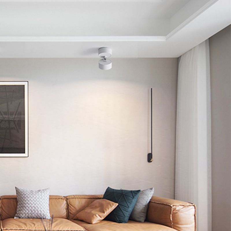 Arisha Flush Mount Ceiling Light Cylindrical Modern, Metal, Black/White, Hallway - Lamp Copper