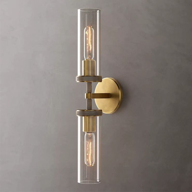 Arisha Modern Cylindrical Metal Led Wall Lamp, Black/Copper - Lamp Copper