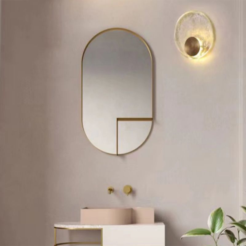 Kristy Art Deco Globe Crystal&Metal Bedroom Wall Lamp, Gold - Lamp Copper