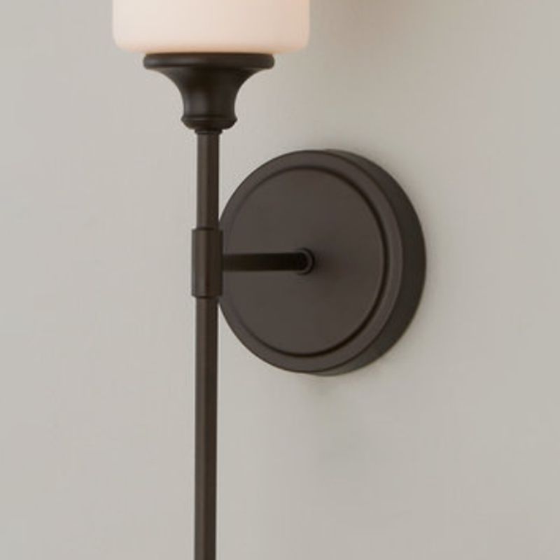 Tiffany Nordic Vanity Metal Glass Minimalism Wall Lamp, Black/Silver - Lamp Copper