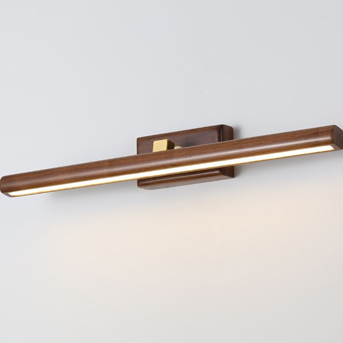 Muto Vanity Rotatable Mirror Front Vanity Wall Lamp, Wood - Lamp Copper