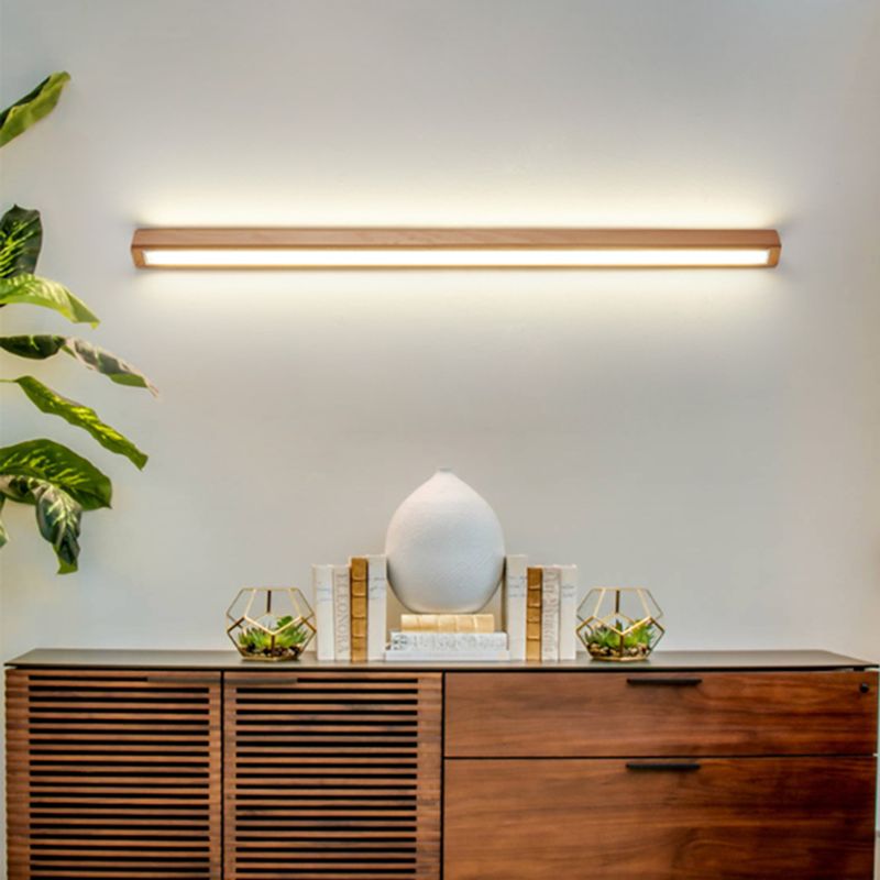 Muto Linear Mirror Wooden Front Vanity Wall Lamp - Lamp Copper