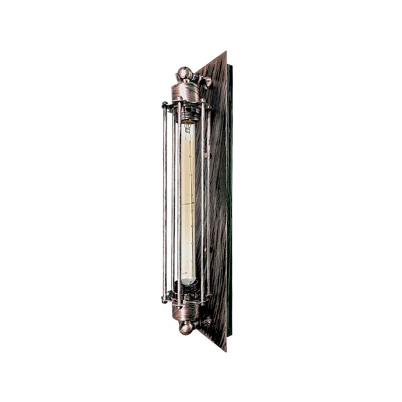 Tronel Vintage Cylinder Metal Wall Lamp, Black/Red/Silver/Gold - Lamp Copper