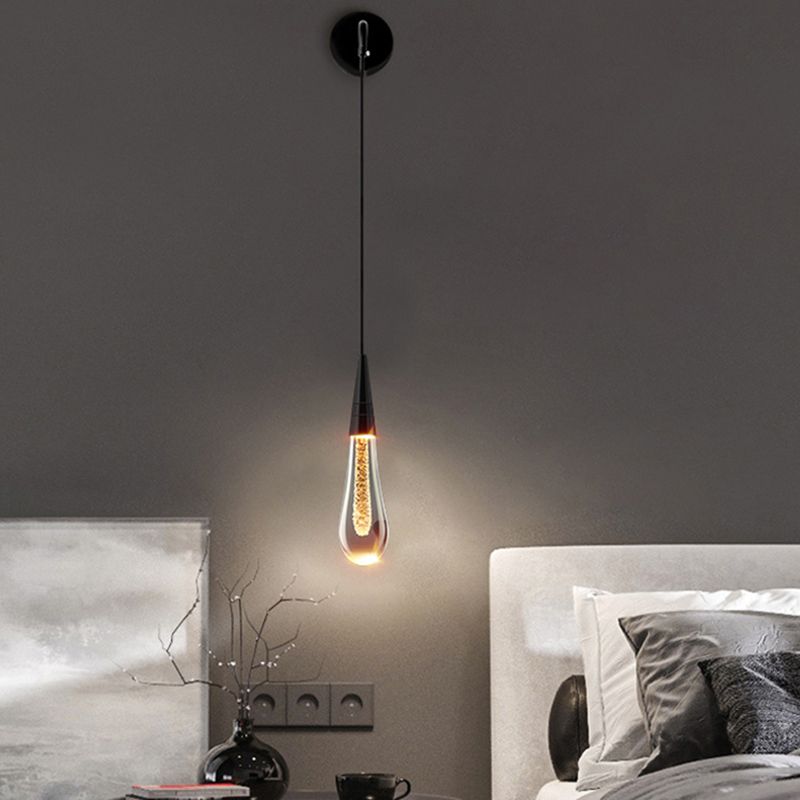 Kristy Modern Water Drop Wall Lamp, Black/Gold - Lamp Copper