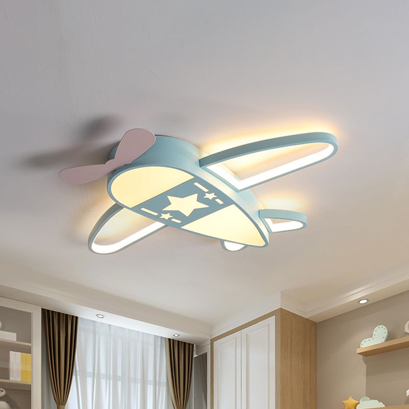 Valentina Modern Airplane Shaped Flush Mount Ceiling Light - Lamp Copper