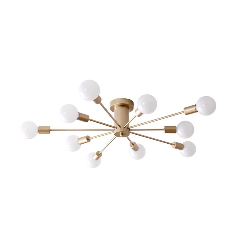 Valentina Modern Globe Bubble Flush Mount Ceiling Light - Lamp Copper