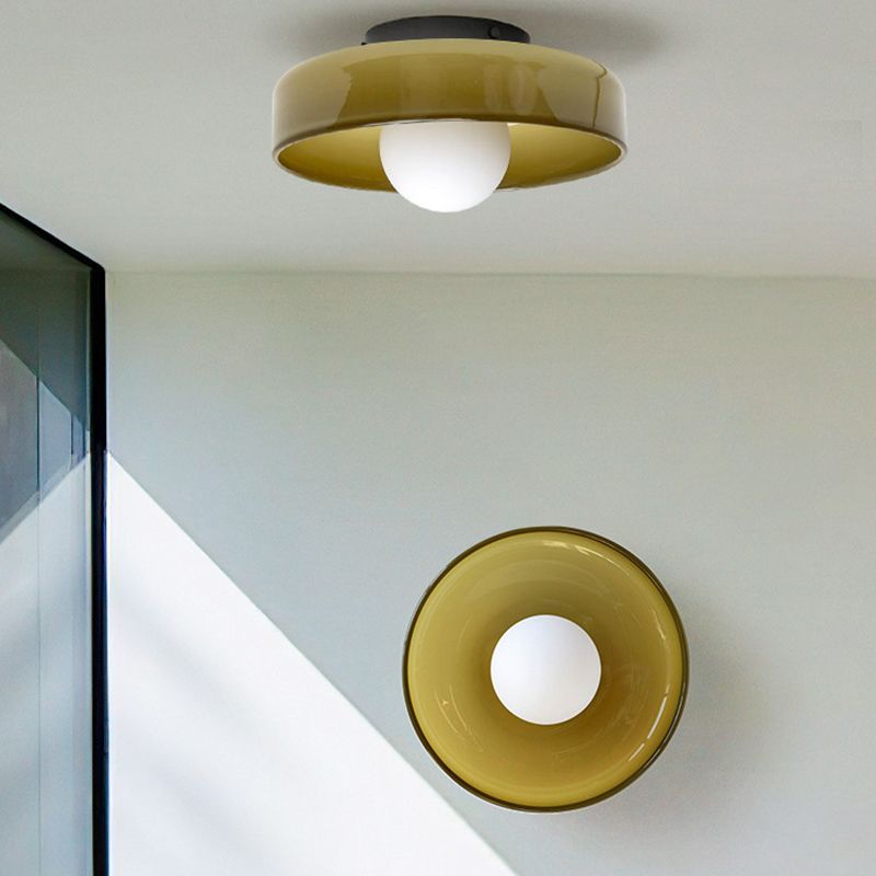 Jess Glass Ceiling Light - Lamp Copper
