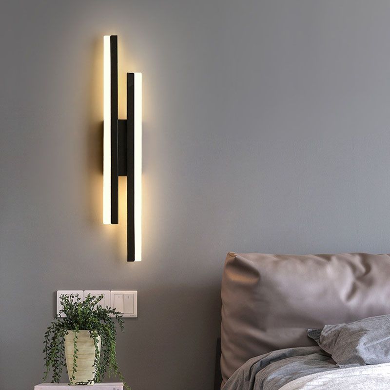 Cyral Minimalist Geometric Wall Lamp, Black/White - Lamp Copper