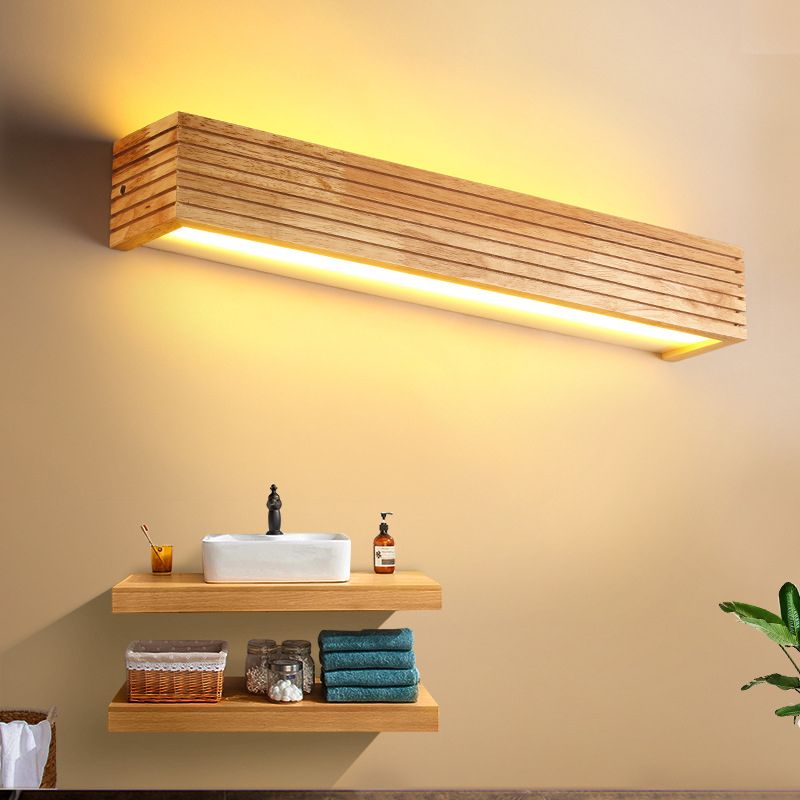Muto Modern Wooden LED Indoor Wall Light, Bedroom - Lamp Copper