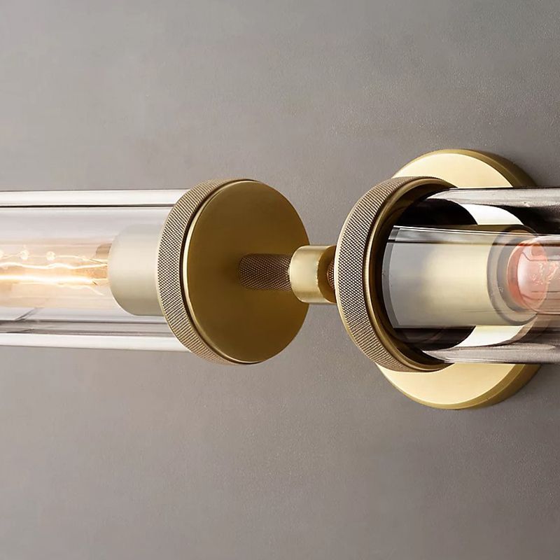 Arisha Modern Cylindrical Metal Led Wall Lamp, Black/Copper - Lamp Copper