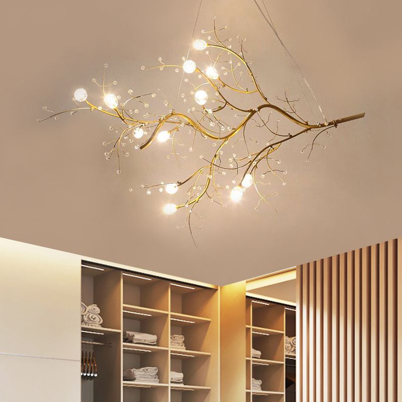 Olivia Romantic Art Deco Branch Pendant Light - Lamp Copper