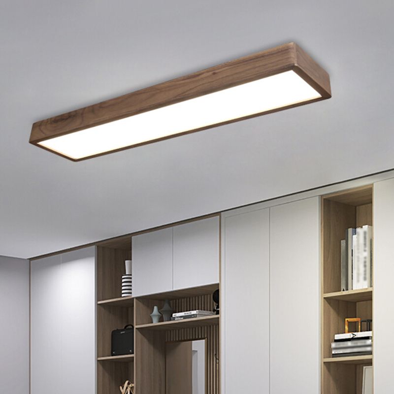 Muto Rectangular Designer Flush Mount Ceiling Light - Lamp Copper