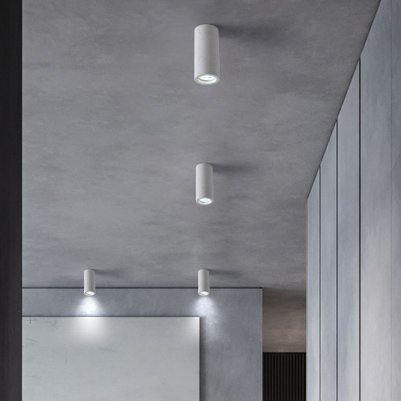 Aria Modern Cylinder LED Flush Mount Ceiling Light, Living Room - Lamp Copper