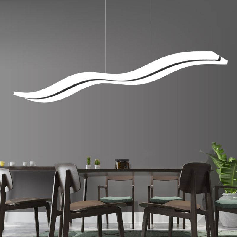 Arisha Minimalist Wave Wavy Pendant Light - Lamp Copper