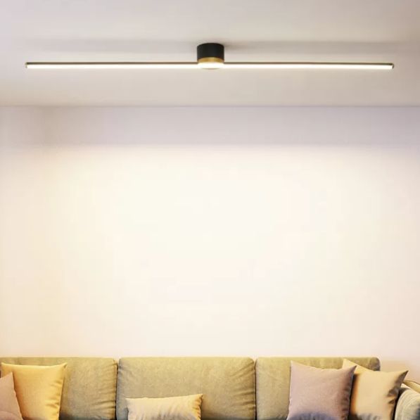 Erix Linear Flush Mount Ceiling Light - Lamp Copper