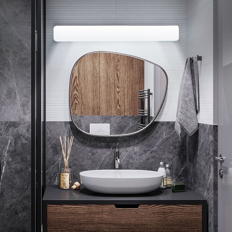 Arisha Modern Rectangular Acrylic Modern Wall Lamp, White - Lamp Copper