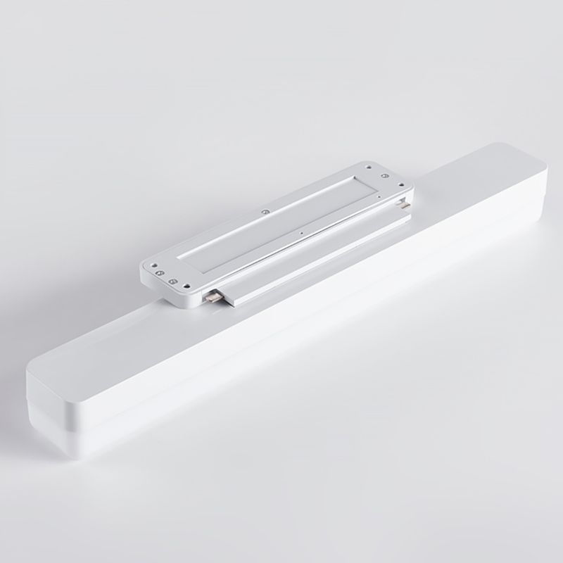 Arisha Modern Rectangular Acrylic Modern Wall Lamp, White - Lamp Copper