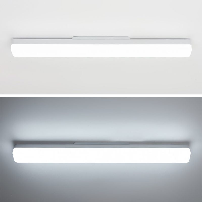 Arisha Modern Rectangular Acrylic Modern Wall Lamp, White - Lamp Copper