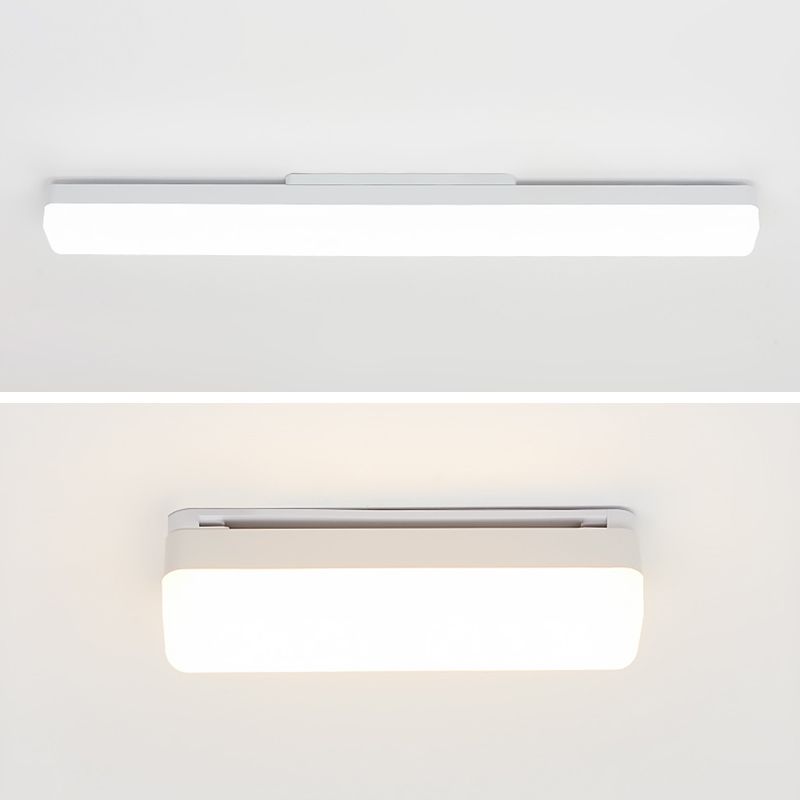Arisha Modern Rectangular Acrylic Modern Wall Lamp, White - Lamp Copper