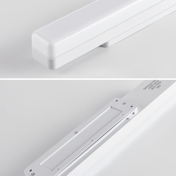 Arisha Modern Rectangular Acrylic Modern Wall Lamp, White - Lamp Copper
