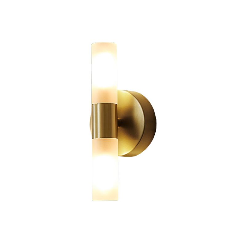 Arisha Modern Cylindrical Metal Led Wall Lamp, Gold - Lamp Copper
