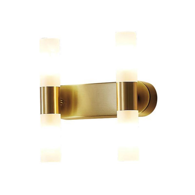 Arisha Modern Cylindrical Metal Led Wall Lamp, Gold - Lamp Copper