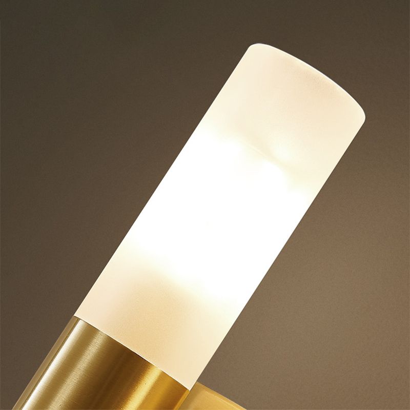 Arisha Modern Cylindrical Metal Led Wall Lamp, Gold - Lamp Copper